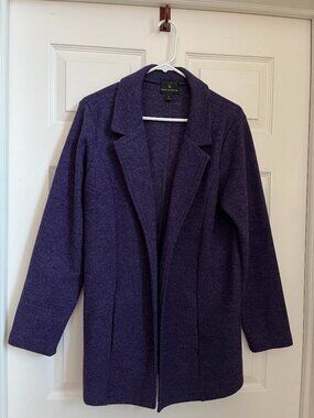 Woman's Worthington Deep Purple Blazer/ Coatigan Large